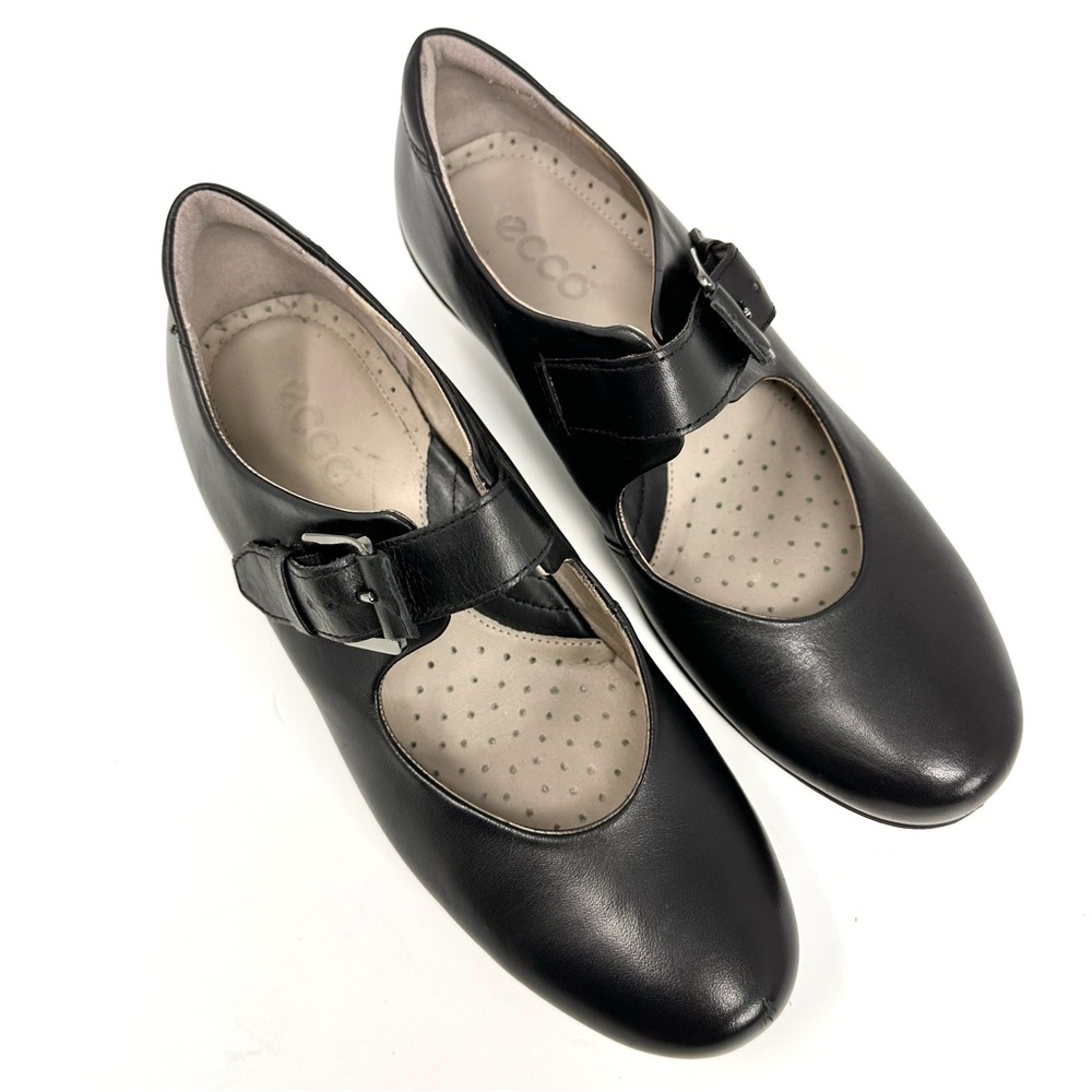 Ecco Sandals Women’s Mary Jane Black Leather - Picture 4 of 14